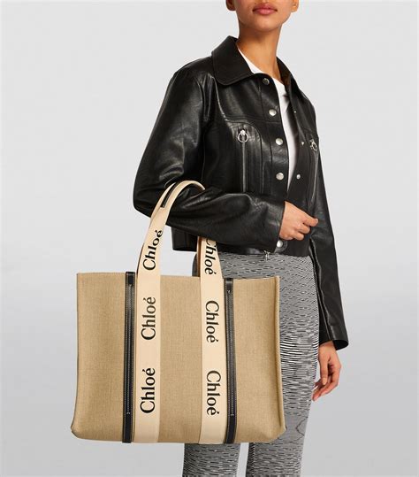 chloe large woody tote bag.